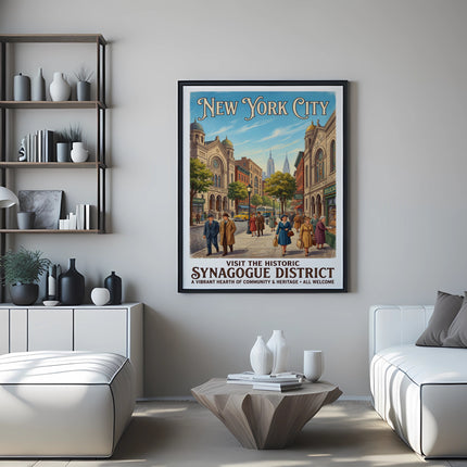 New York City poster for the historic Synagogue District.