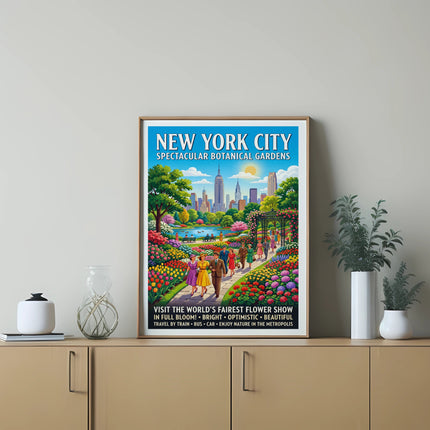 New York City Spectacular Botanical Gardens flower show poster.