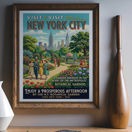 New York City Botanical Gardens poster advertising a prosperous afternoon, 1947.