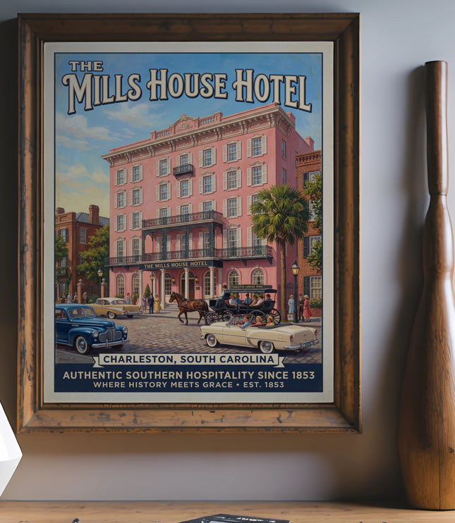 Artwork featuring The Mills House Hotel in Charleston, South Carolina.