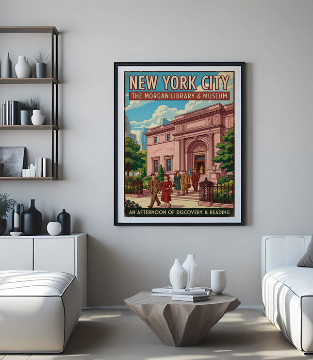 New York City poster: The Morgan Library & Museum, an afternoon of discovery & reading.