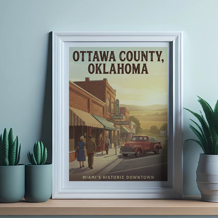 Retro Vintage Oklahoma Inspired Digital Download Wall Art