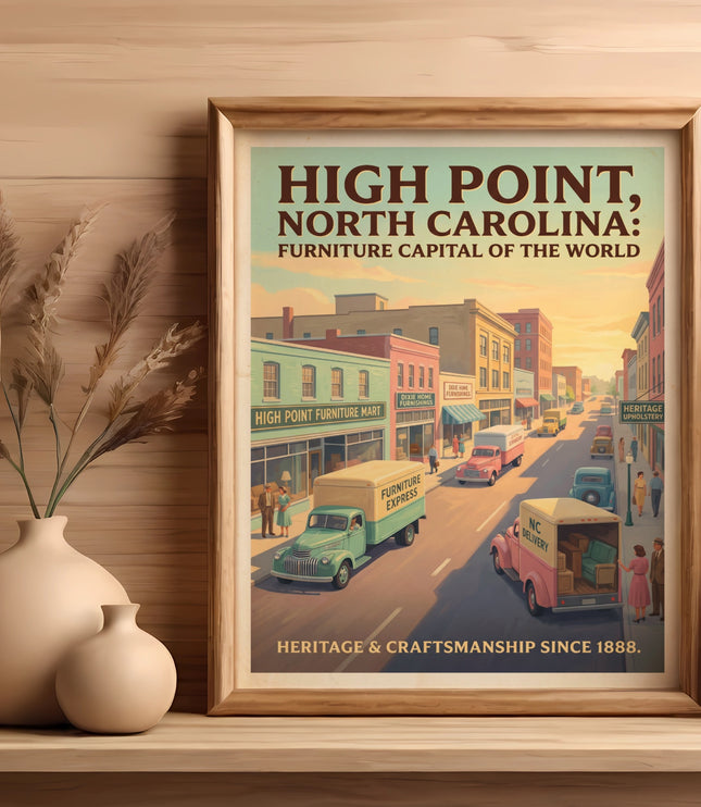 Vintage poster of High Point, North Carolina, Furniture Capital of the World.
