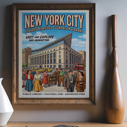 New York City Stavros Niarchos Foundation Library advertisement.