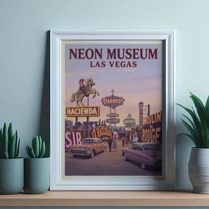 Neon Museum Las Vegas poster featuring