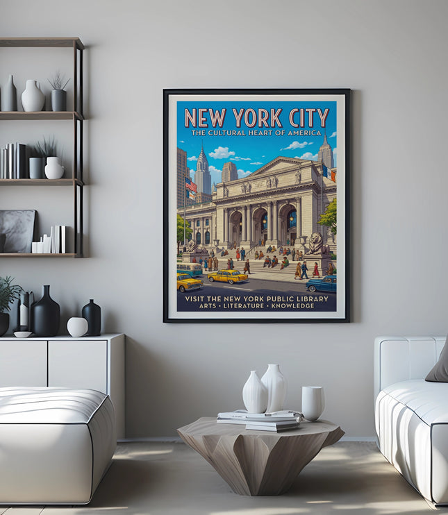 New York City, the cultural heart of America poster art.