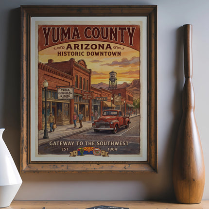 Yuma County Arizona Historic Downtown Gateway to the Southwest poster.