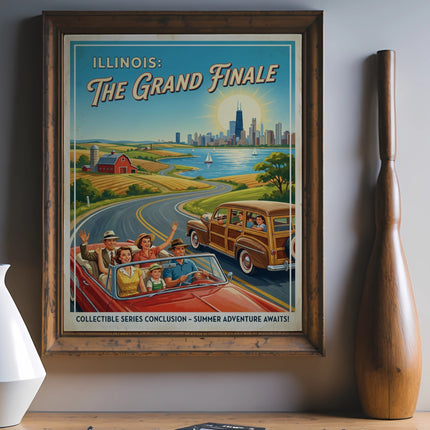 Vintage travel poster for Illinois: The Grand Finale.
