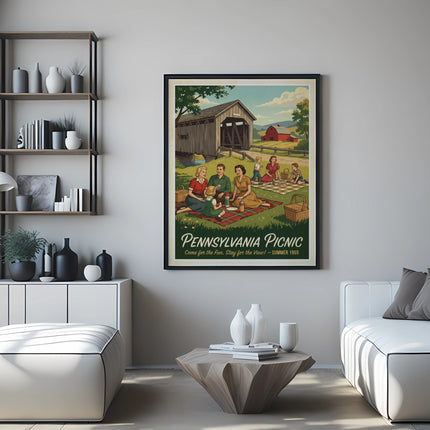 Pennsylvania Picnic poster with text "SUMMER 1955".