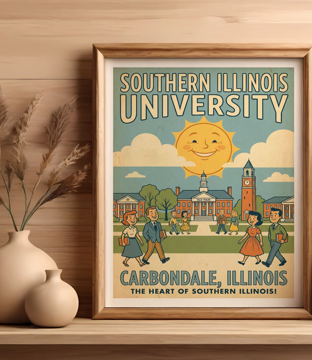 Vintage poster: Southern Illinois University, Carbondale, Illinois.