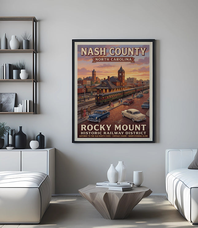 NASH COUNTY NORTH CAROLINA ROCKY MOUNT HISTORIC RAILWAY DISTRICT poster prints