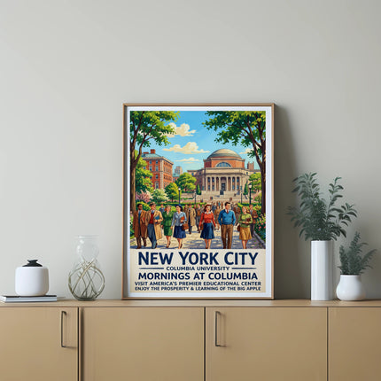 New York City Columbia University Mornings at Columbia poster.