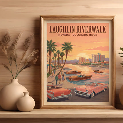 Laughlin Riverwalk poster with palm