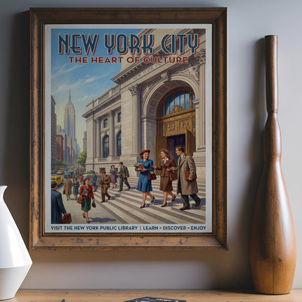 New York City: The Heart of Culture, featuring the New York Public Library.