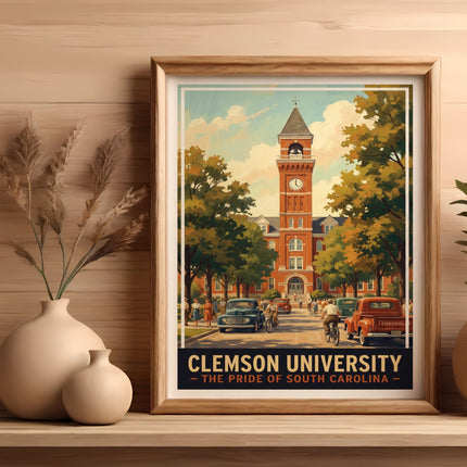 Clemson University: The Pride of South Carolina vintage poster.