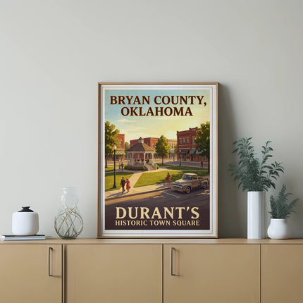 Bryan County, Oklahoma, Durant's Historic Town Square artwork.