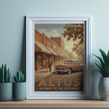 Retro poster: Jackson County, Oklahoma, Altus, Gateway to the Southwest.