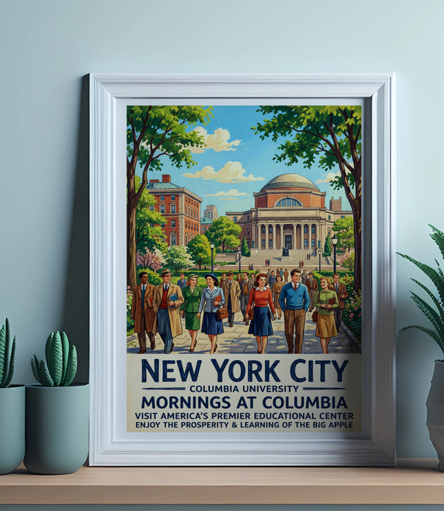 New York City Columbia University Mornings at Columbia poster.