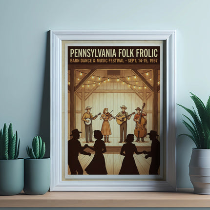 PENNSYLVANIA FOLK FROLIC Barn Dance & Music Festival poster.