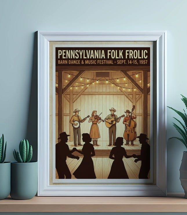PENNSYLVANIA FOLK FROLIC Barn Dance & Music Festival poster.