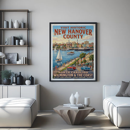 Vintage travel poster for New Hanover County, Wilmington & The Coast.