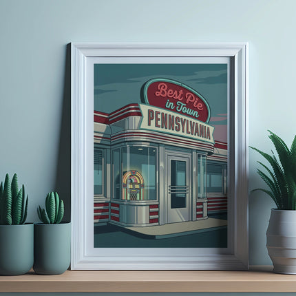 Diner sign with "Best in Town PENNSYLVANIA" above entrance.