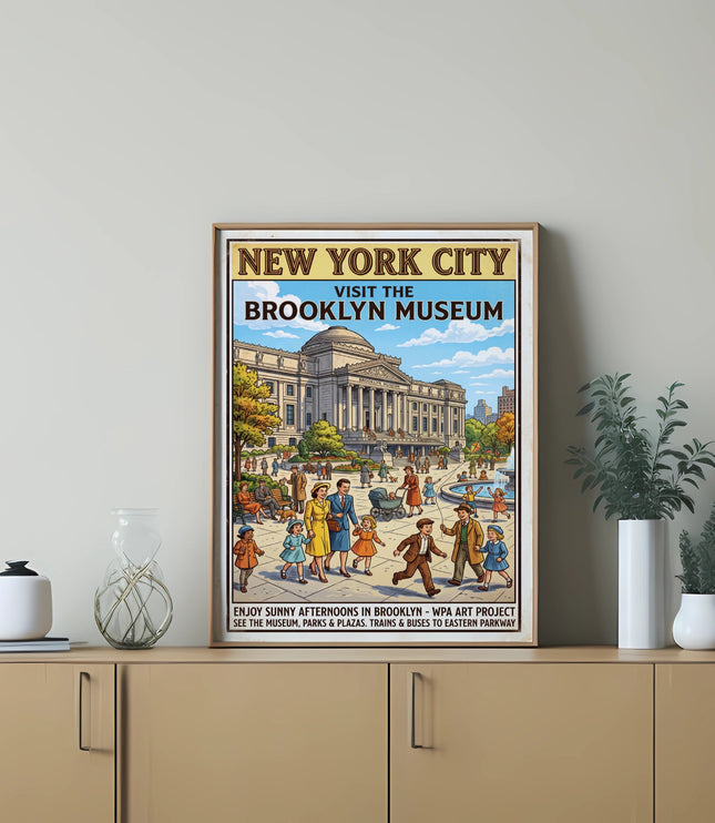 New York City visit the Brooklyn Museum WPA art project poster.