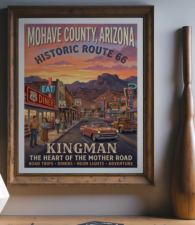 Mohave County, Arizona Historic Route 66 Kingman poster.