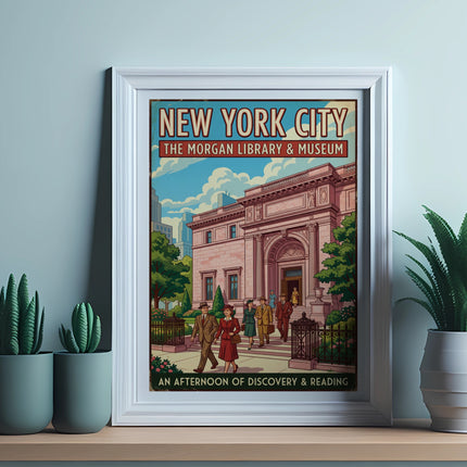 New York City, The Morgan Library & Museum, an afternoon of discovery and reading poster.