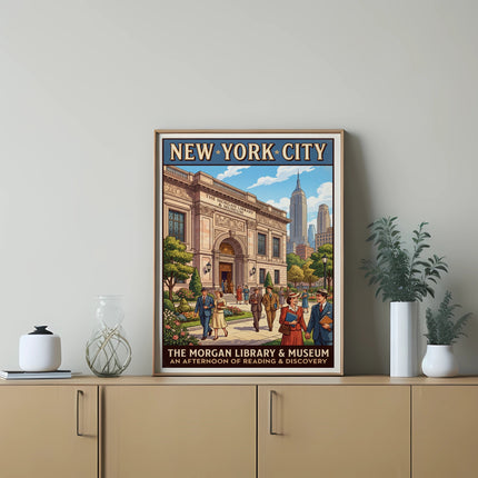 Poster of The Morgan Library & Museum in New York City.