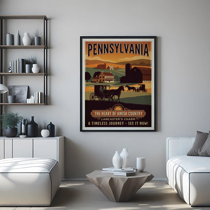 Pennsylvania: The Heart of Amish Country, Lancaster's Charm poster.