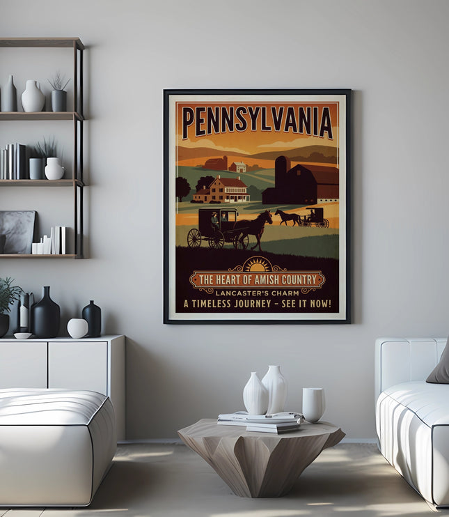 Pennsylvania: The Heart of Amish Country, Lancaster's Charm poster.