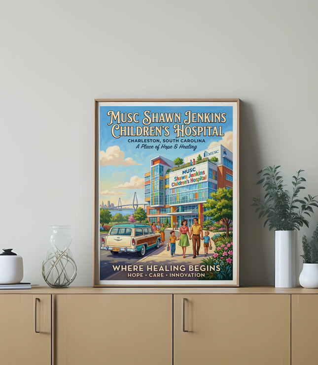 Poster for MUSC Shawn Jenkins Children's Hospital in Charleston, SC.