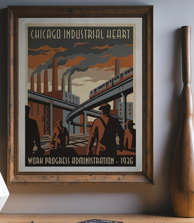 Chicago Industrial Heart poster by Work Progress Administration - 1936