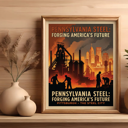 Pennsylvania Steel: Forging America's Future, Pittsburgh poster.