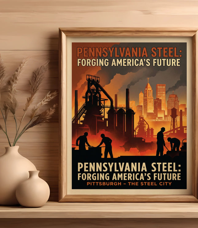 Pennsylvania Steel: Forging America's Future, Pittsburgh poster.