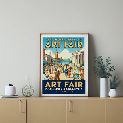 Johns Creek, GA Art Fair poster for Oct. 14-16, 1938.