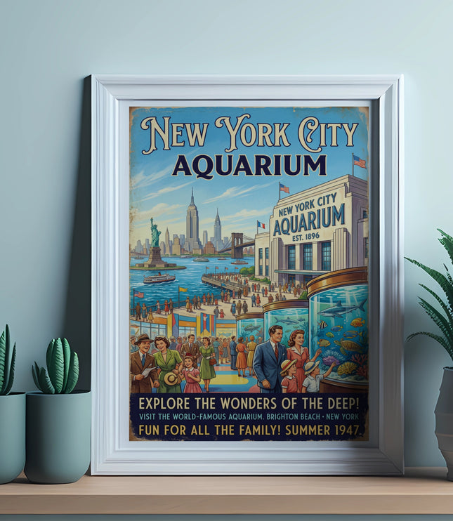 New York City Aquarium poster, Summer 1947, Brighton Beach.