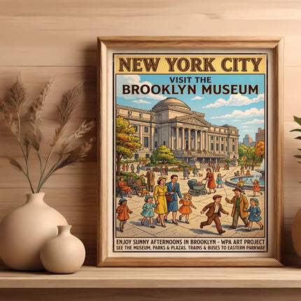 New York City poster: Visit the Brooklyn Museum, WPA Art Project.